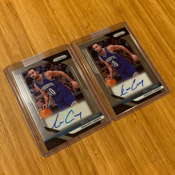 18-19 Panini Prizm DEL CURRY Charlotte Hornets NBA Autograph Signed Auto - LOT 2 - Picture 3 of 5